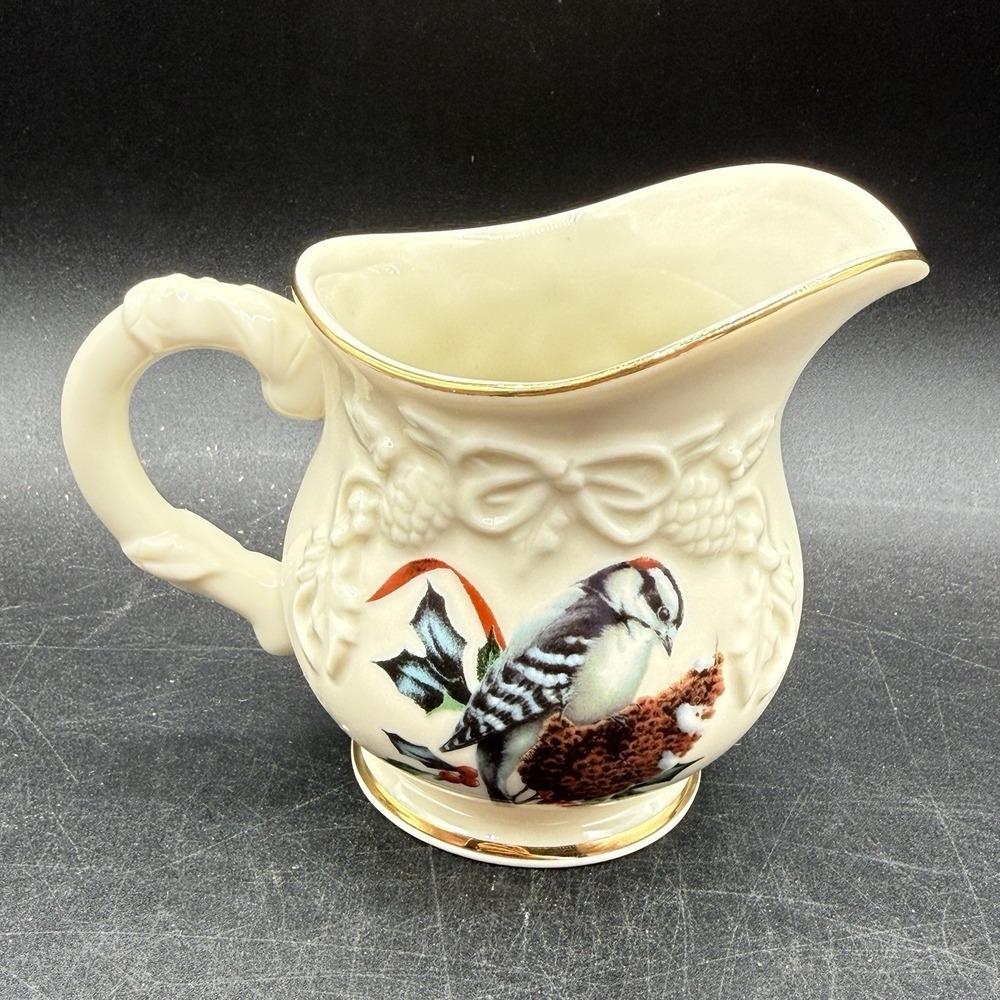 Lenox For The Holidays Winter Greetings China Sculpted Creamer Bird